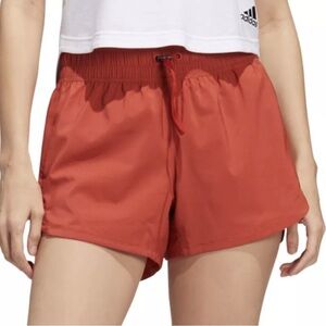 Adidas Women's Rust Colored Bungee Waist Athletic Shorts